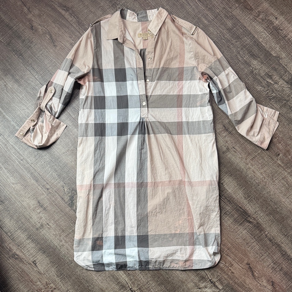 Burberry Checkered Shirt Dress
